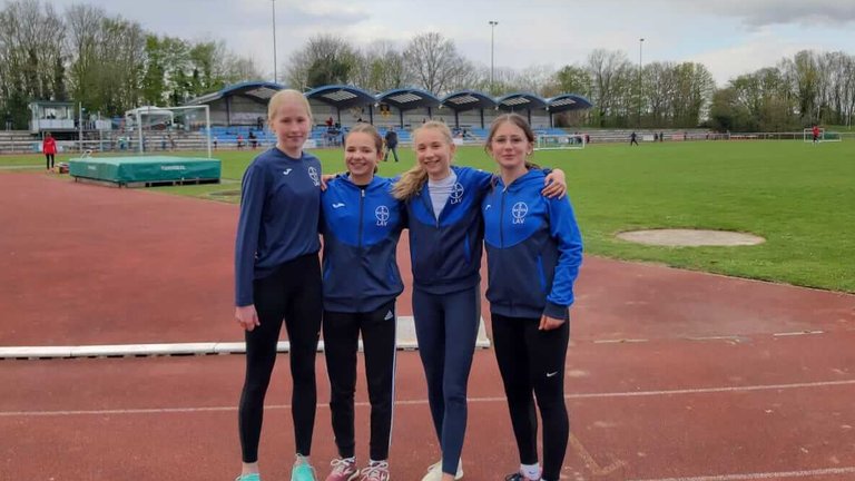 Sara Christmann, Stella Bieniassek, Imke Hohn, Melina Bonforte. (v.l./Copyright: TSV Bayer Dormagen)