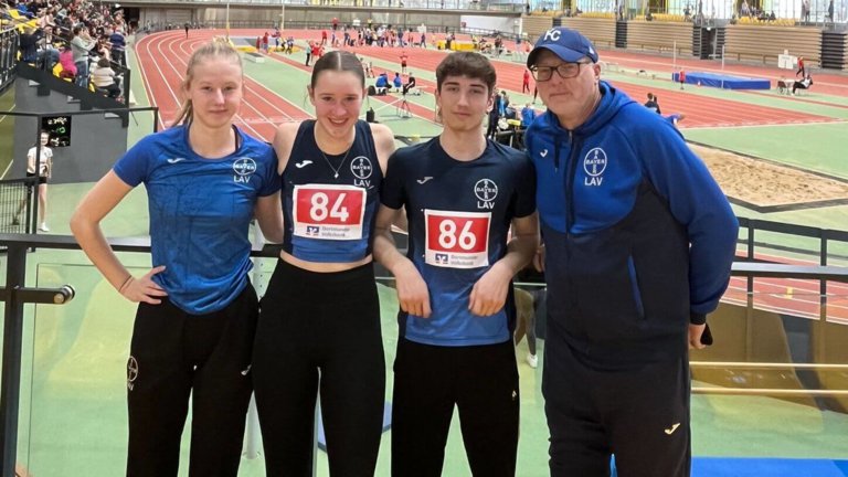 Jule Kranendonk, Katharina Pabst, Marvin Günther, Peter Kurowski. (v.l./Copyright: TSV Bayer Dormagen)