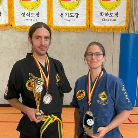 Sabrina und Raphael bei den 2024 German Open Haidong Gumdo Championship